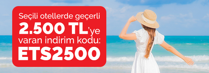 Seçili Otellerde Geçerli 2.500 TL'ye Varan İndirim Kuponu!