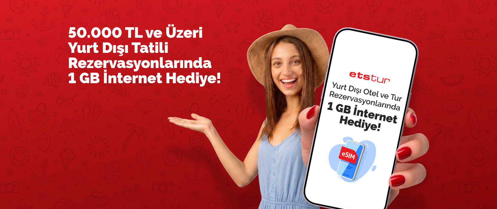 Yurt dışı tatilini ETS ile planlayanlara 1 GB internet hediye!